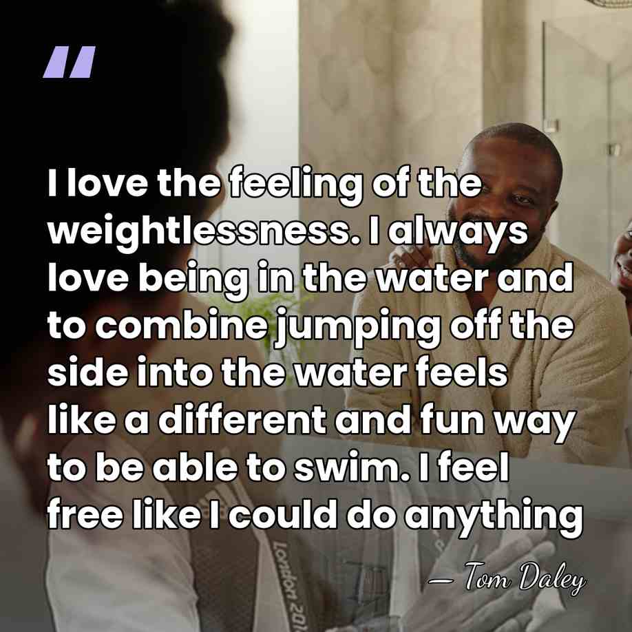 I love the feeling of the weightlessness. I always love being in&hellip; - Tom Daley
