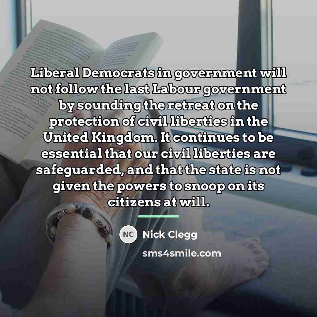 “Liberal Democrats in government will not follow the last Labour…” quote by Nick Clegg
