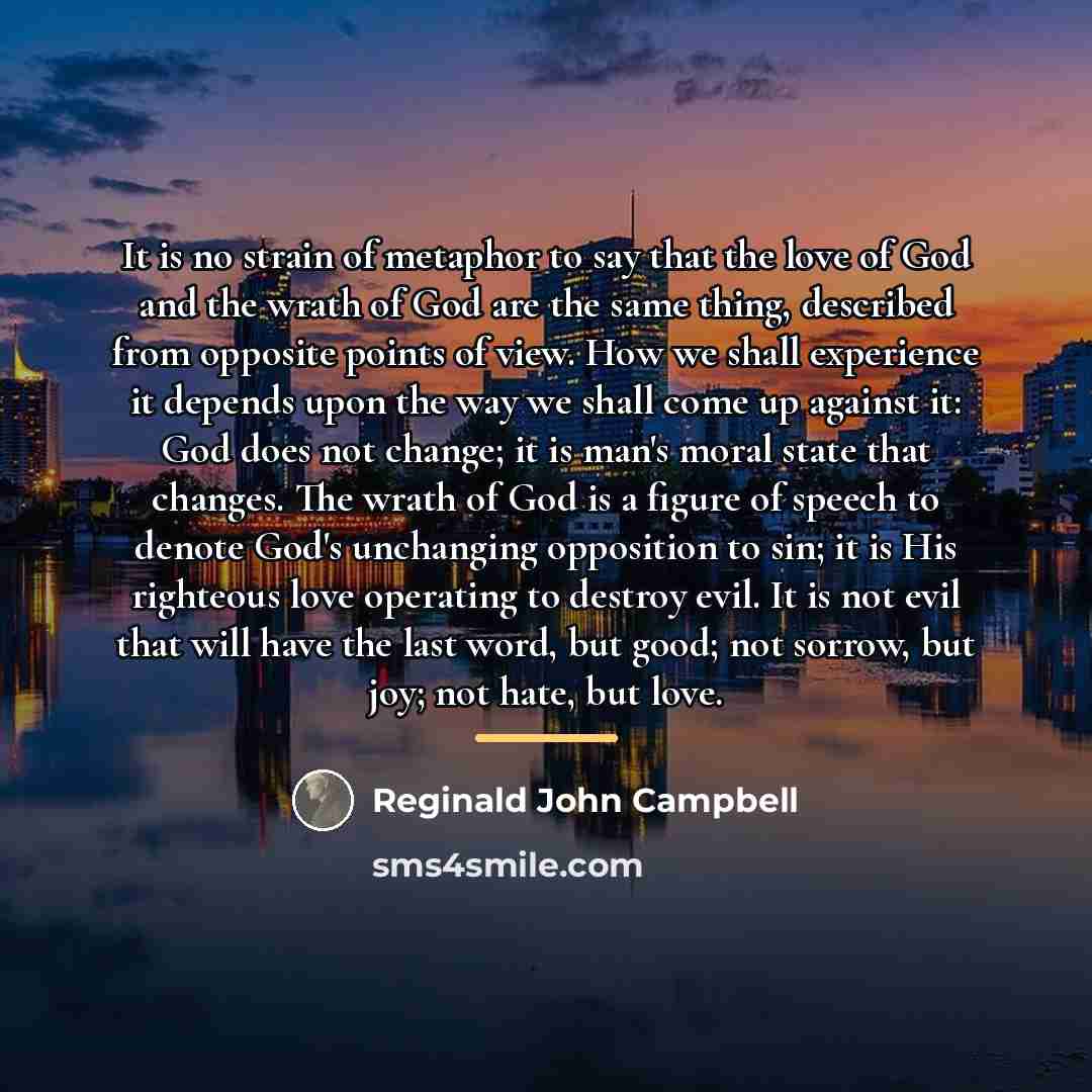 “It is no strain of metaphor to say that the…” quote by Reginald John Campbell