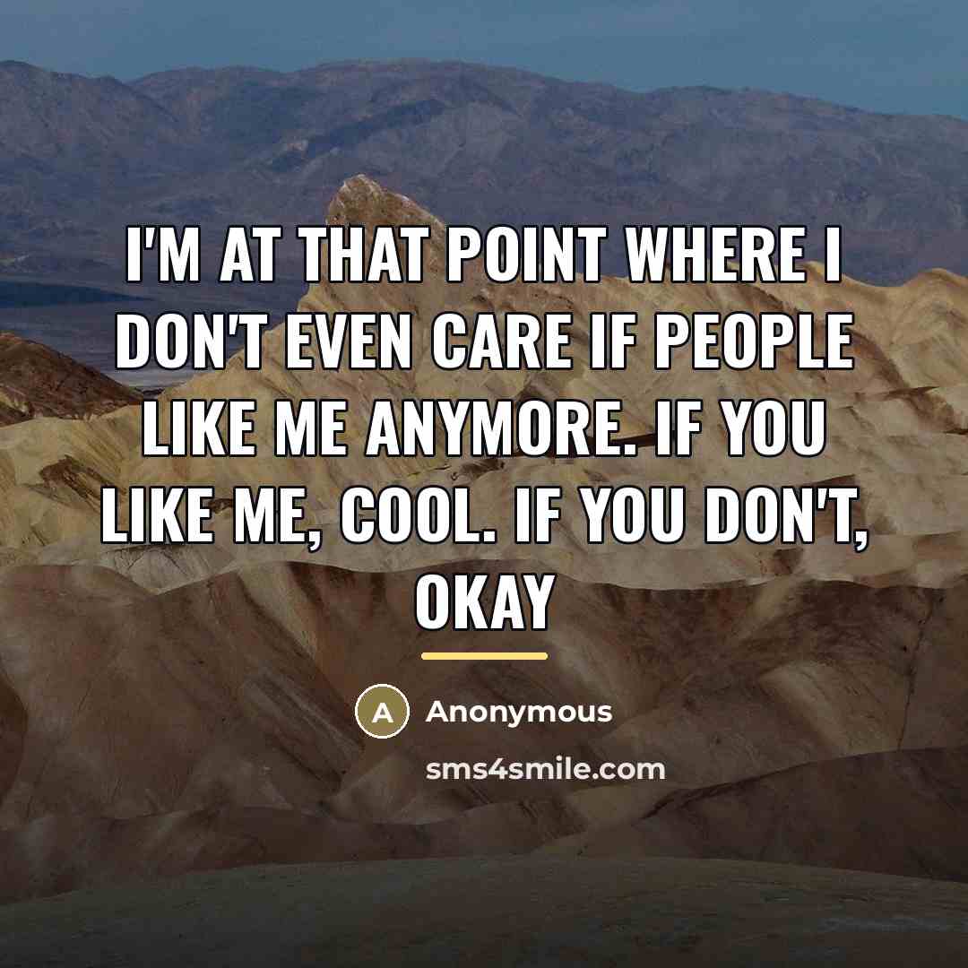 “I'm at that point where I don't even care if…” quote by Anonymous