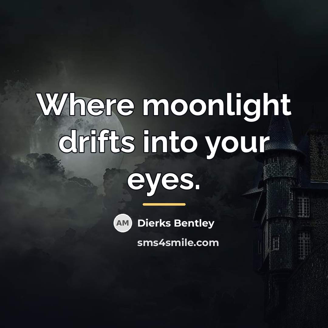 “Where moonlight drifts into your eyes.…” quote by Dierks Bentley