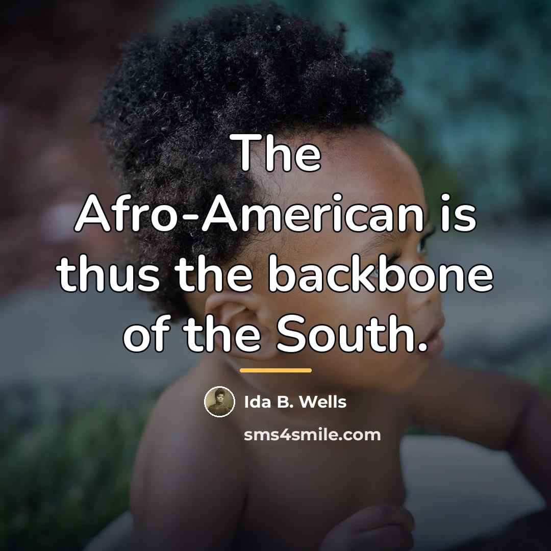 “The Afro-American is thus the backbone of the South.…” quote by Ida B. Wells