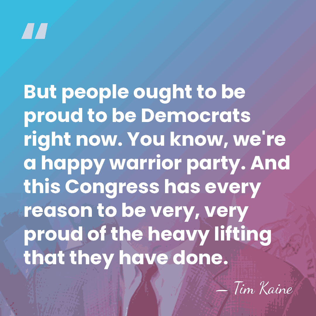But people ought to be proud to be Democrats right now. You&hellip; - Tim Kaine