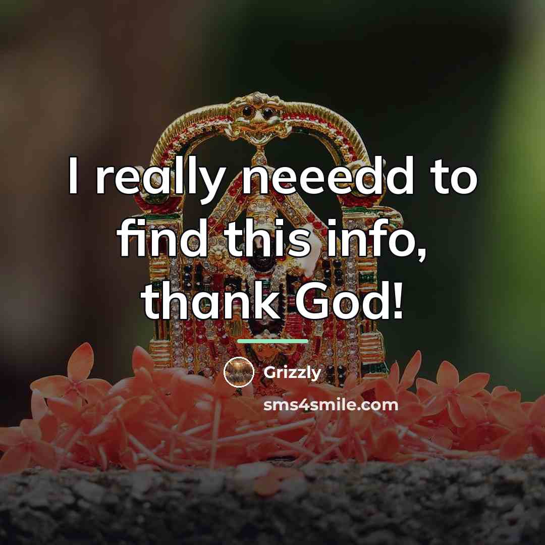 “I really neeedd to find this info, thank God!…” quote by Grizzly
