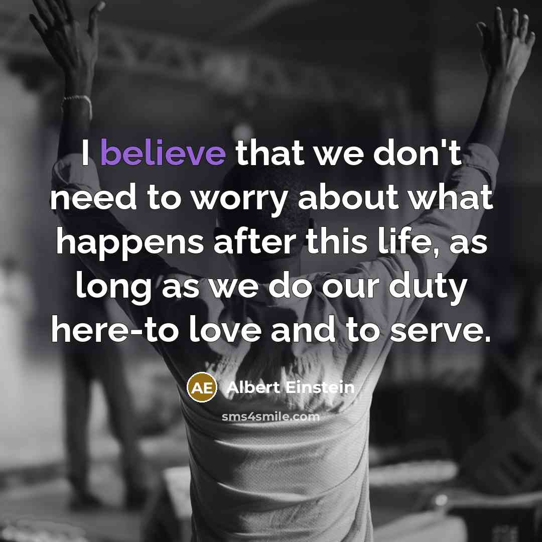 “I believe that we don't need to worry about what…” quote by Albert Einstein