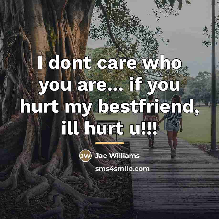 “I dont care who you are... if you hurt my…” quote by Anonymous