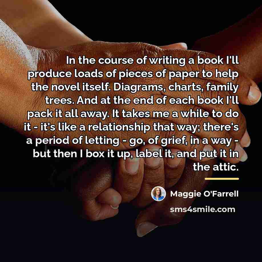“In the course of writing a book I'll produce loads…” quote by Maggie O'Farrell