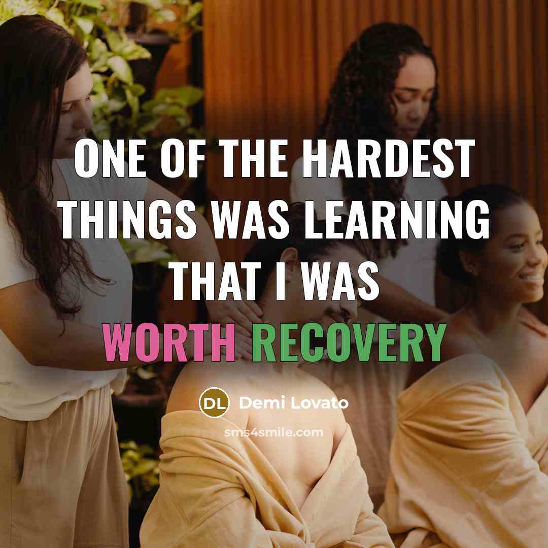 “One of the hardest things was learning that I was…” quote by Demi Lovato