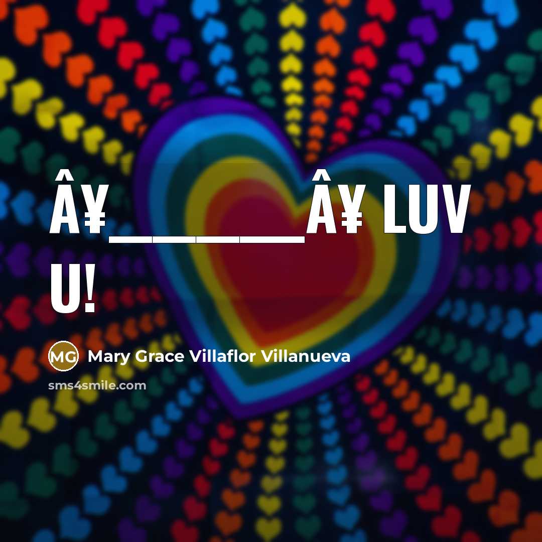 “Â¥_________Â¥ Luv u!…” quote by Mary Grace Villaflor Villanueva