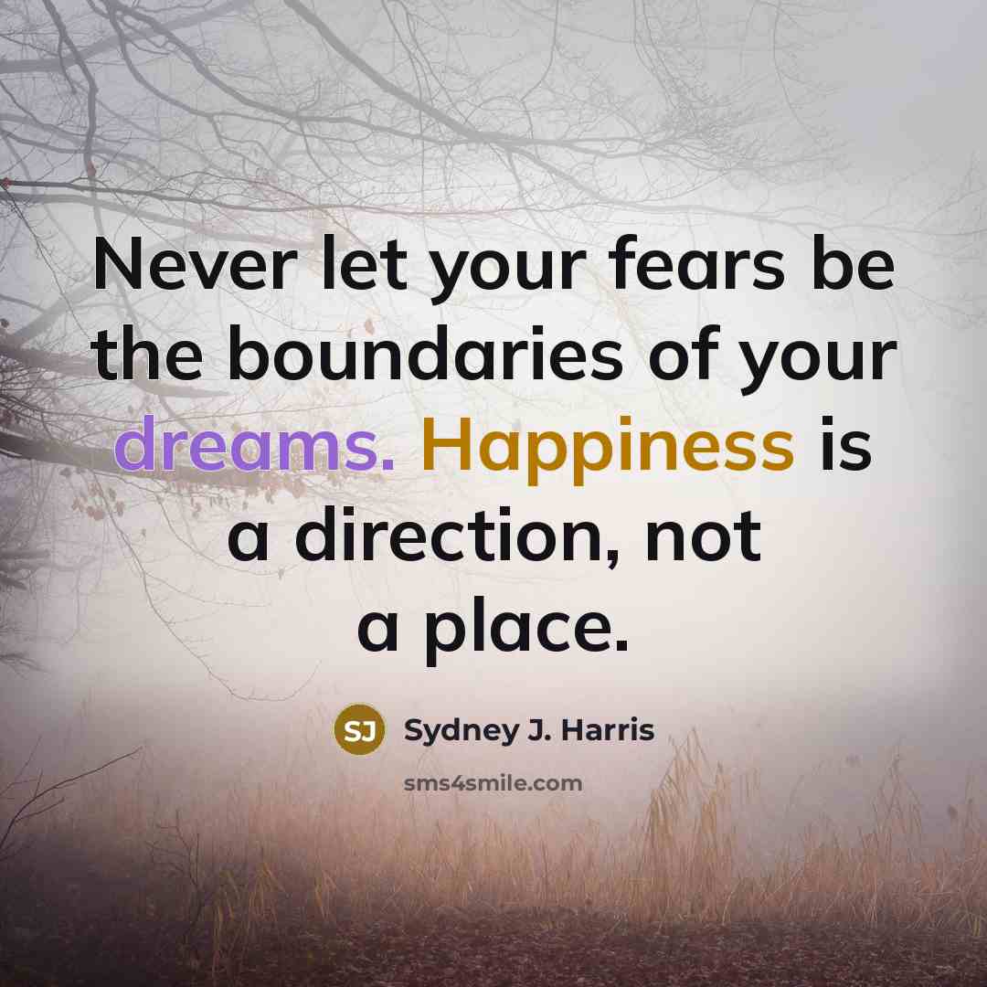 “Never let your fears be the boundaries of your dreams.…” quote by Sydney J. Harris