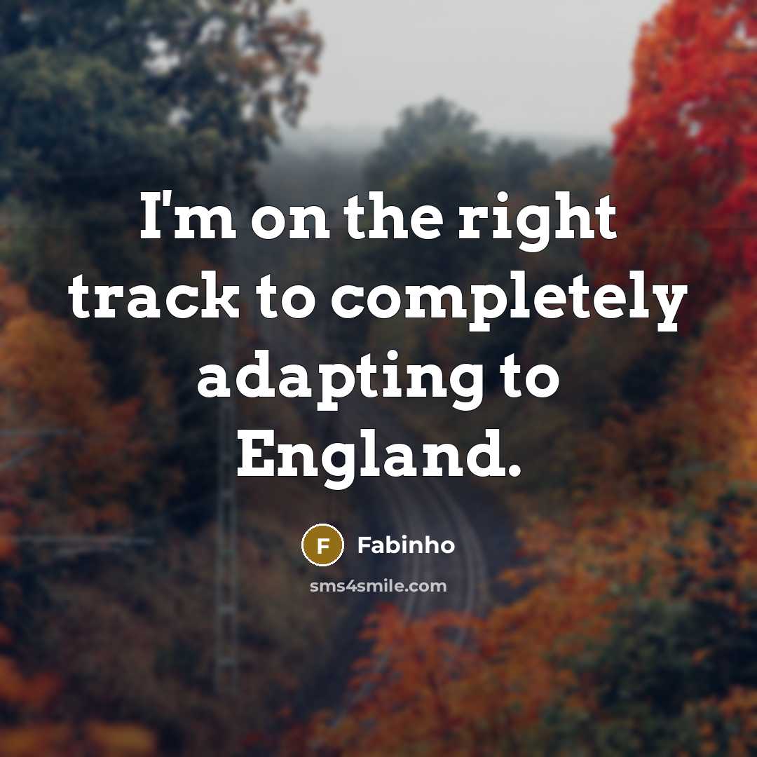 “I'm on the right track to completely adapting to England.…” quote by Fabinho