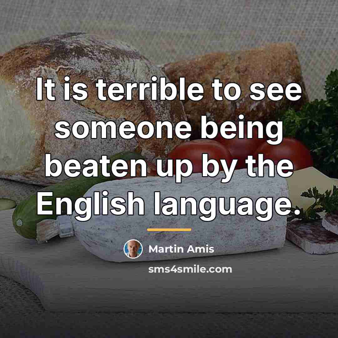 “It is terrible to see someone being beaten up by…” quote by Martin Amis