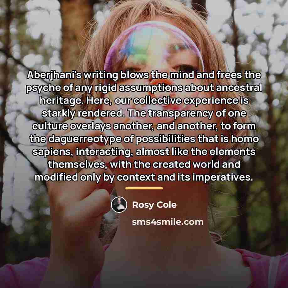 “Aberjhani's writing blows the mind and frees the psyche of…” quote by Rosy Cole