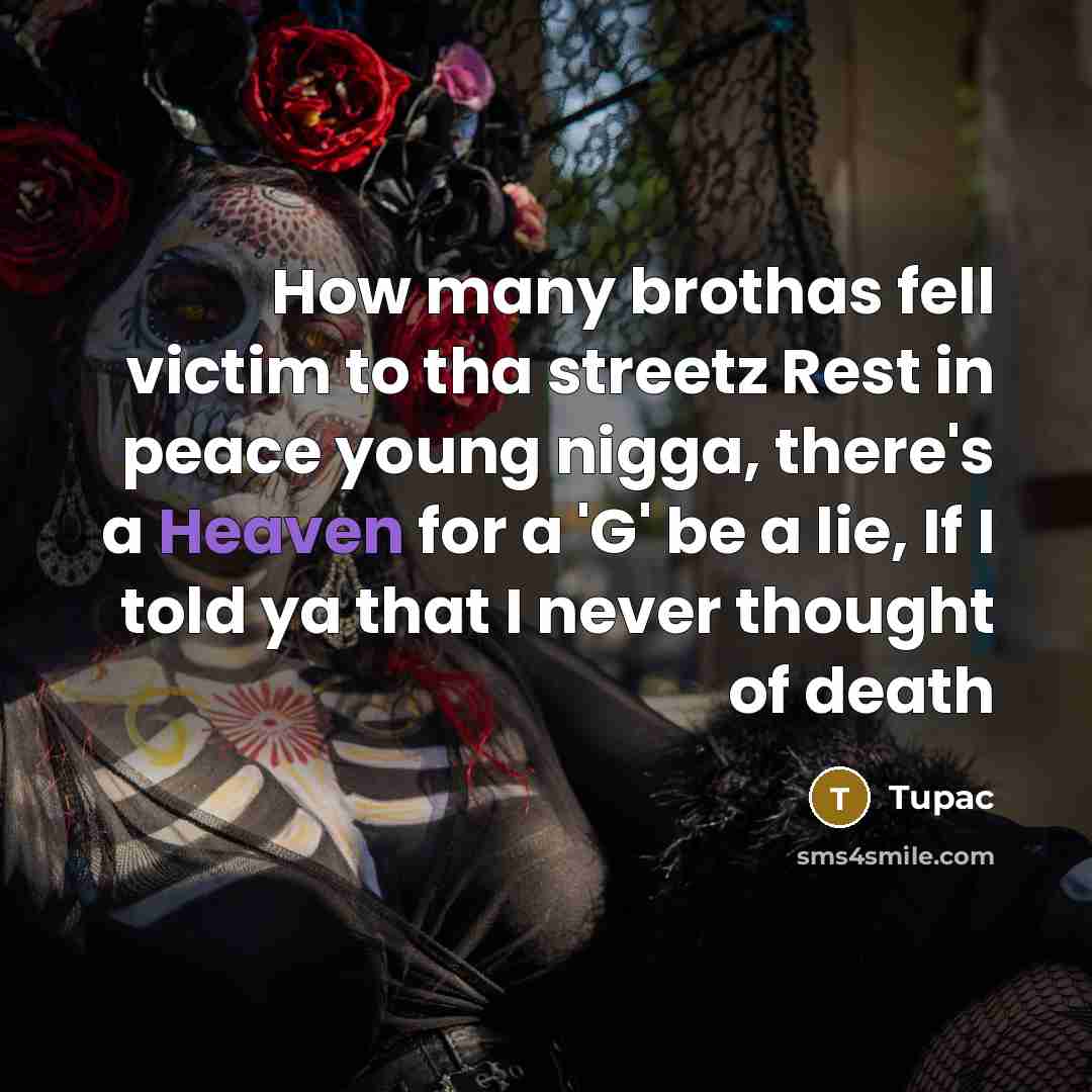 “How many brothas fell victim to tha streetz Rest in…” quote by Tupac