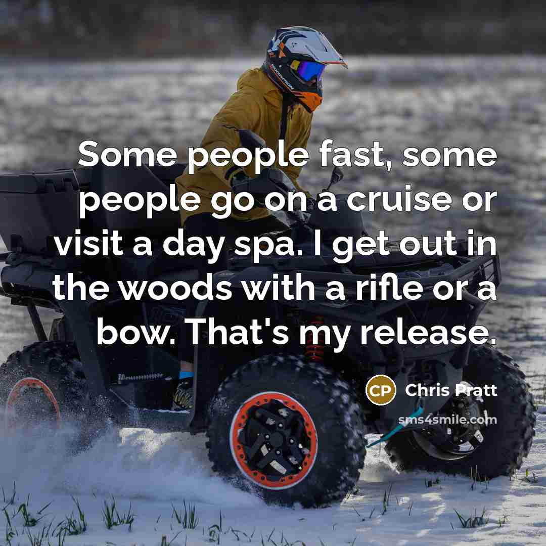“Some people fast, some people go on a cruise or…” quote by Chris Pratt