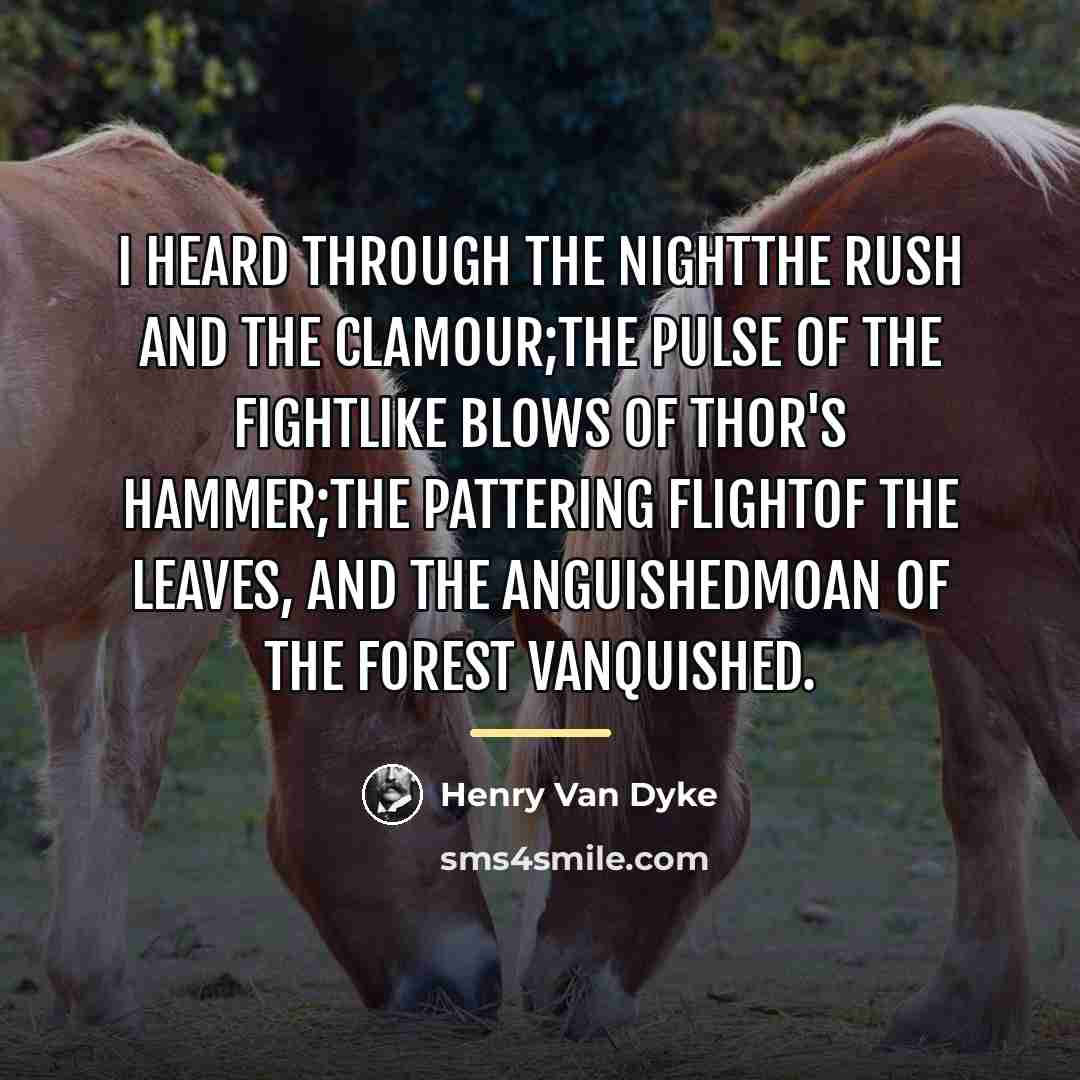 “I heard through the nightThe rush and the clamour;The pulse…” quote by Henry Van Dyke