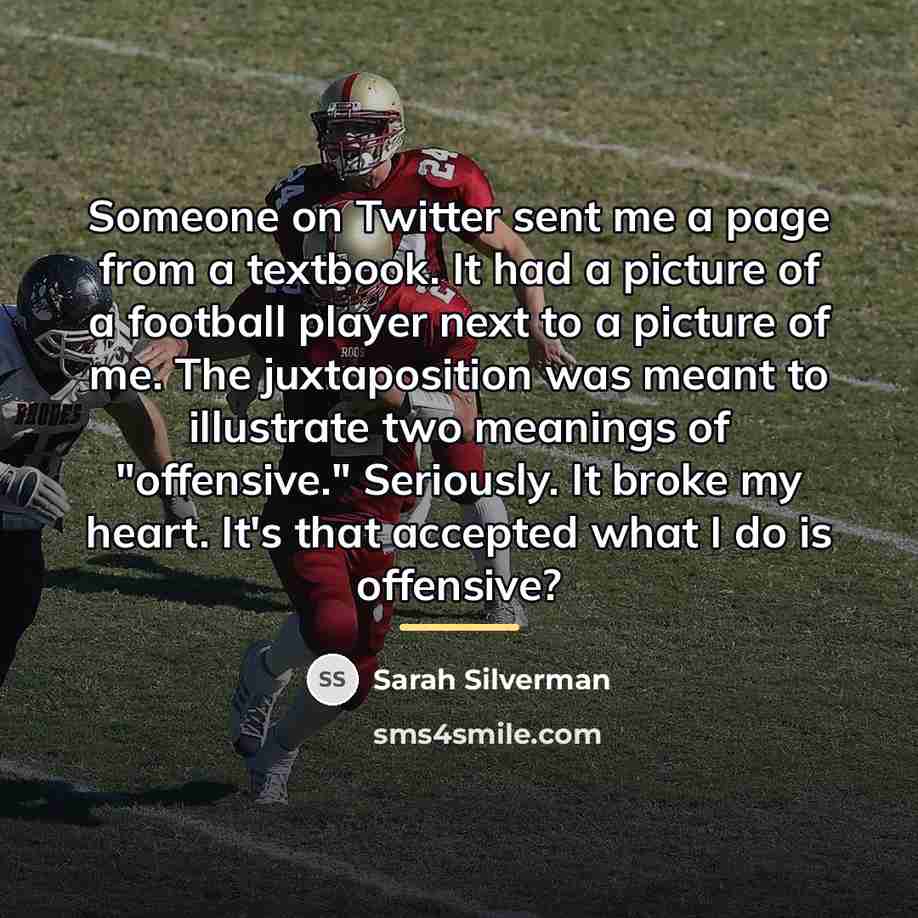 “Someone on Twitter sent me a page from a textbook.…” quote by Sarah Silverman