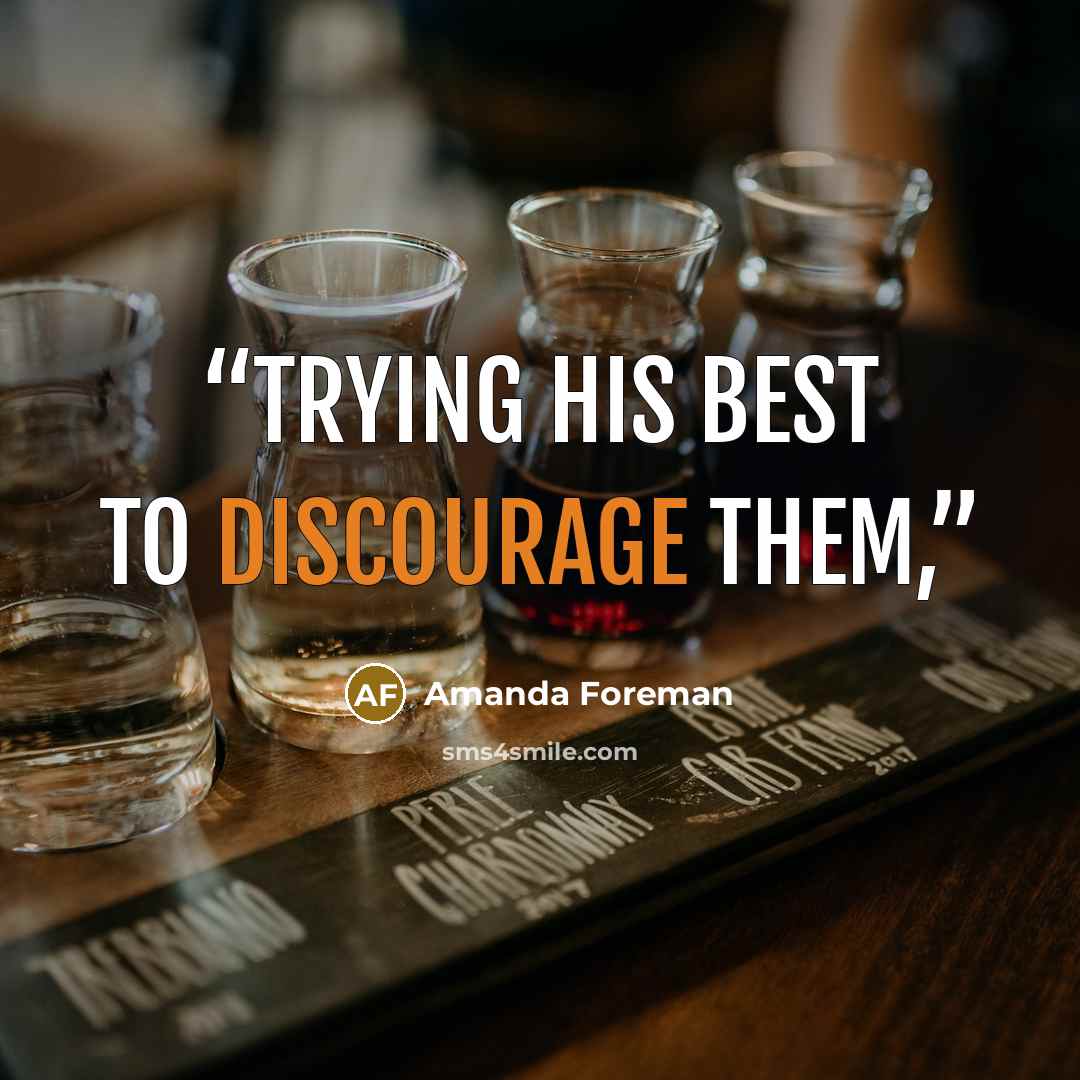 “trying his best to discourage them,” quote by Amanda Foreman