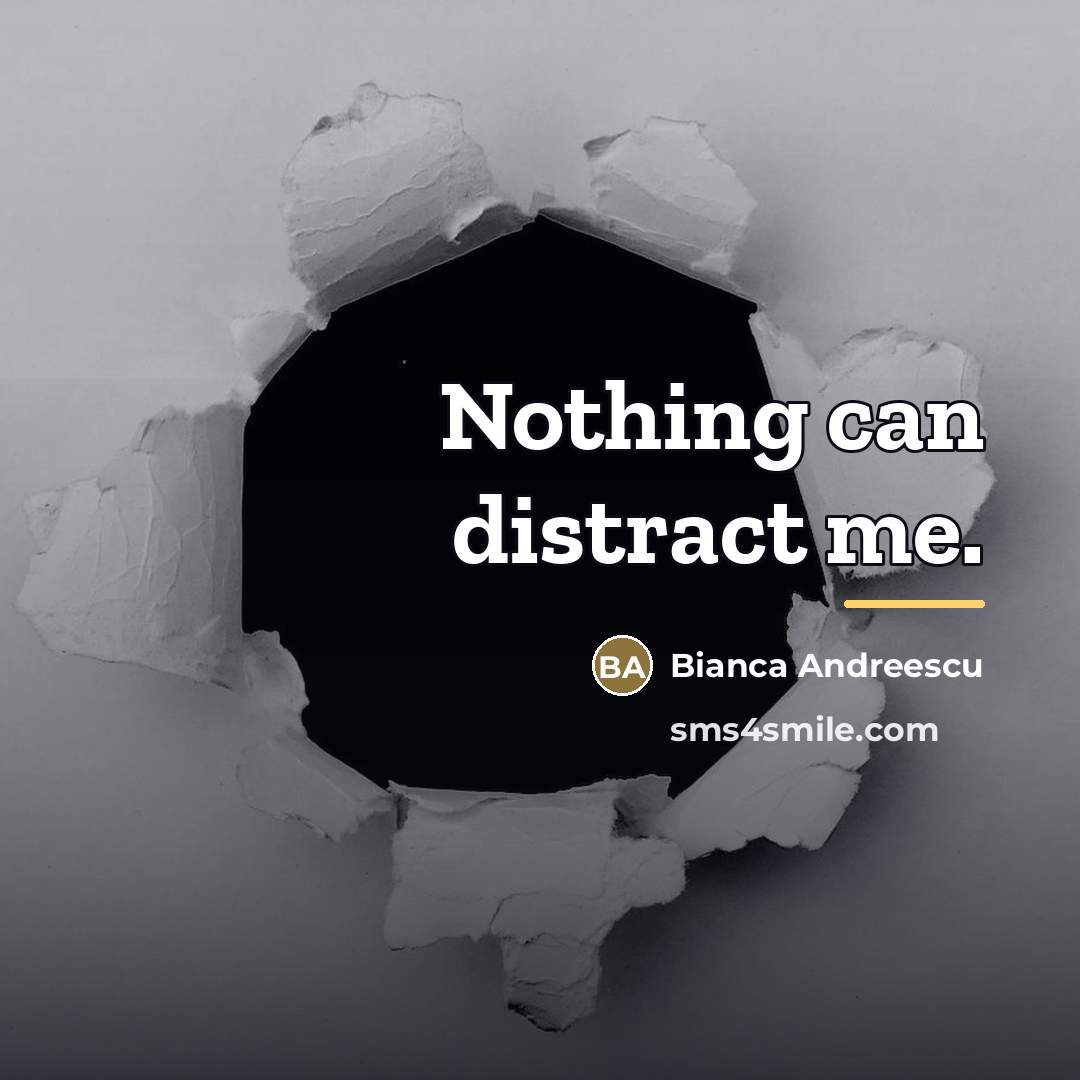 “Nothing can distract me.…” quote by Bianca Andreescu