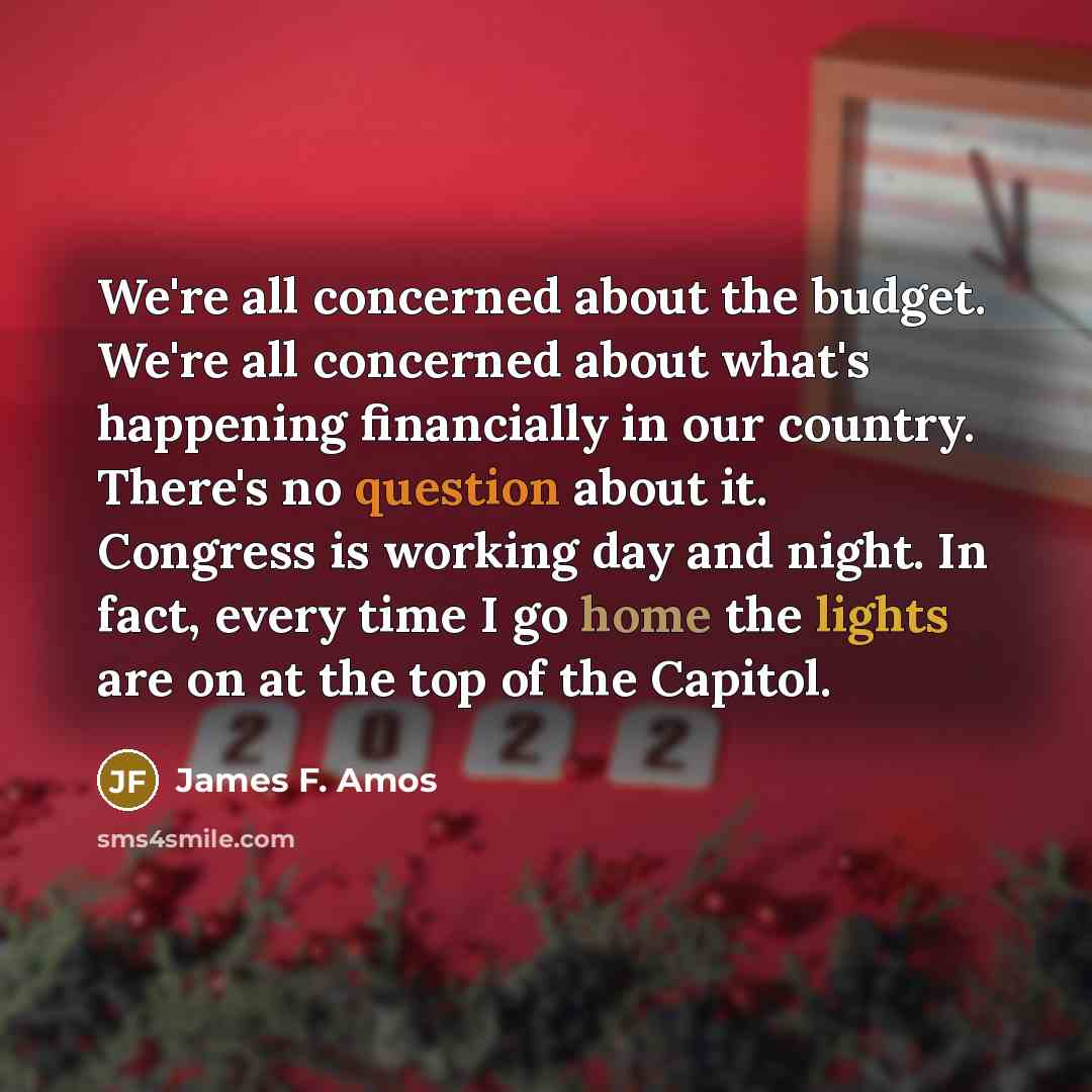 “We're all concerned about the budget. We're all concerned about…” quote by James F. Amos