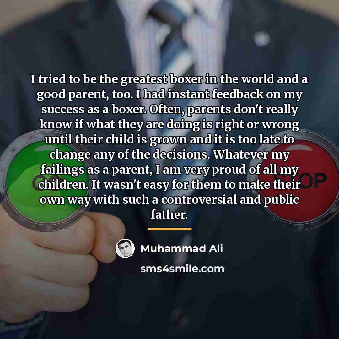 “I tried to be the greatest boxer in the world…” quote by Muhammad Ali