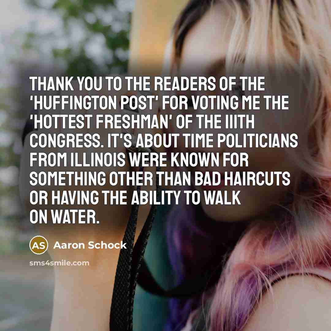 “Thank you to the readers of the 'Huffington Post' for…” quote by Aaron Schock