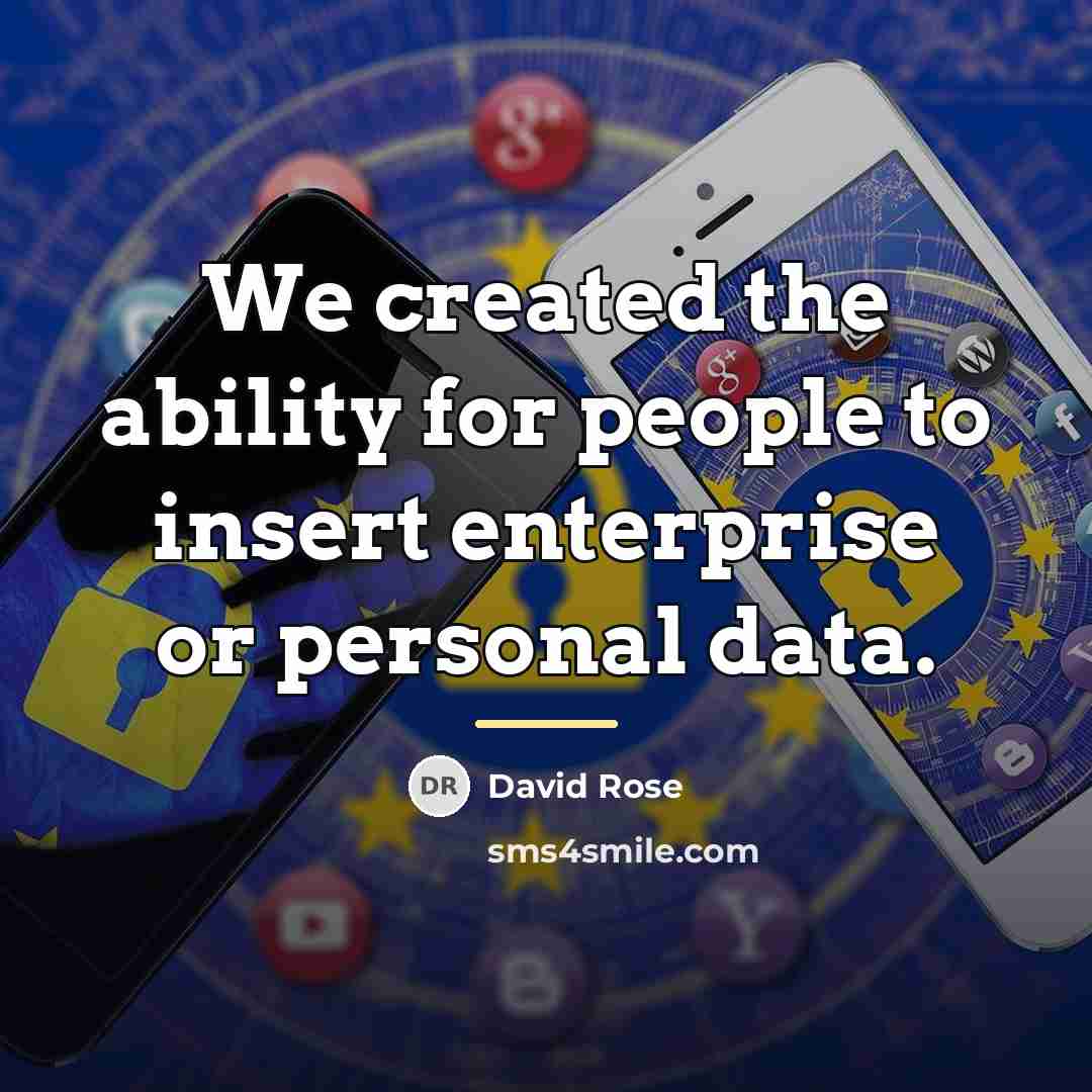 “We created the ability for people to insert enterprise or…” quote by David Rose