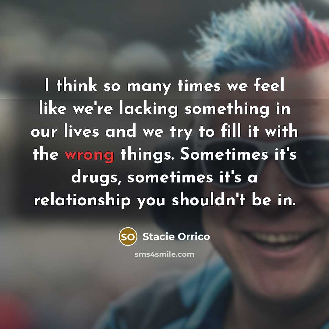 “I think so many times we feel like we're lacking…” quote by Stacie Orrico