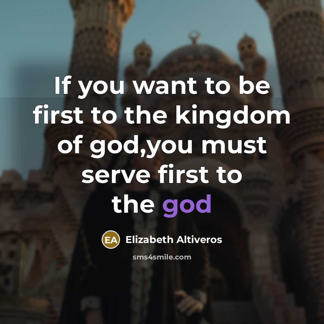 “If you want to be first to the kingdom of…” quote by Elizabeth Altiveros