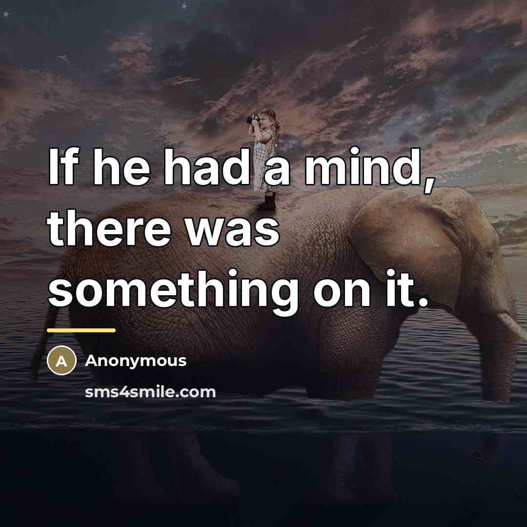 “If he had a mind, there was something on it.…” quote by Anonymous