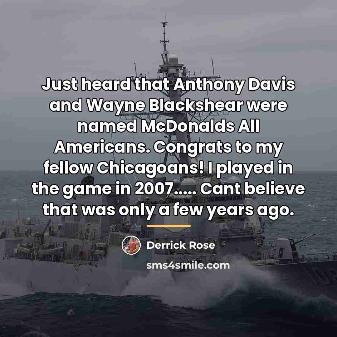 “Just heard that Anthony Davis and Wayne Blackshear were named…” quote by Derrick Rose