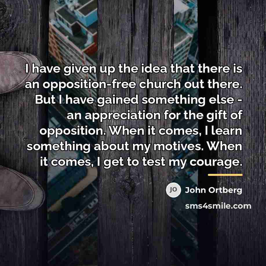 “I have given up the idea that there is an…” quote by John Ortberg