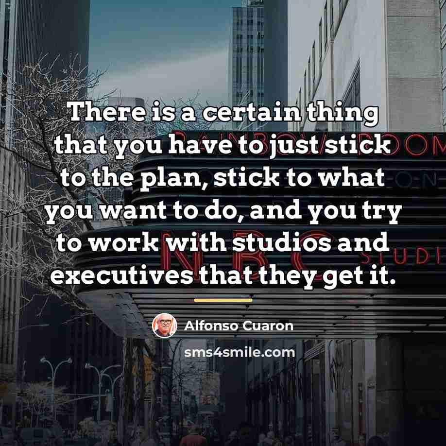 “There is a certain thing that you have to just…” quote by Alfonso Cuaron