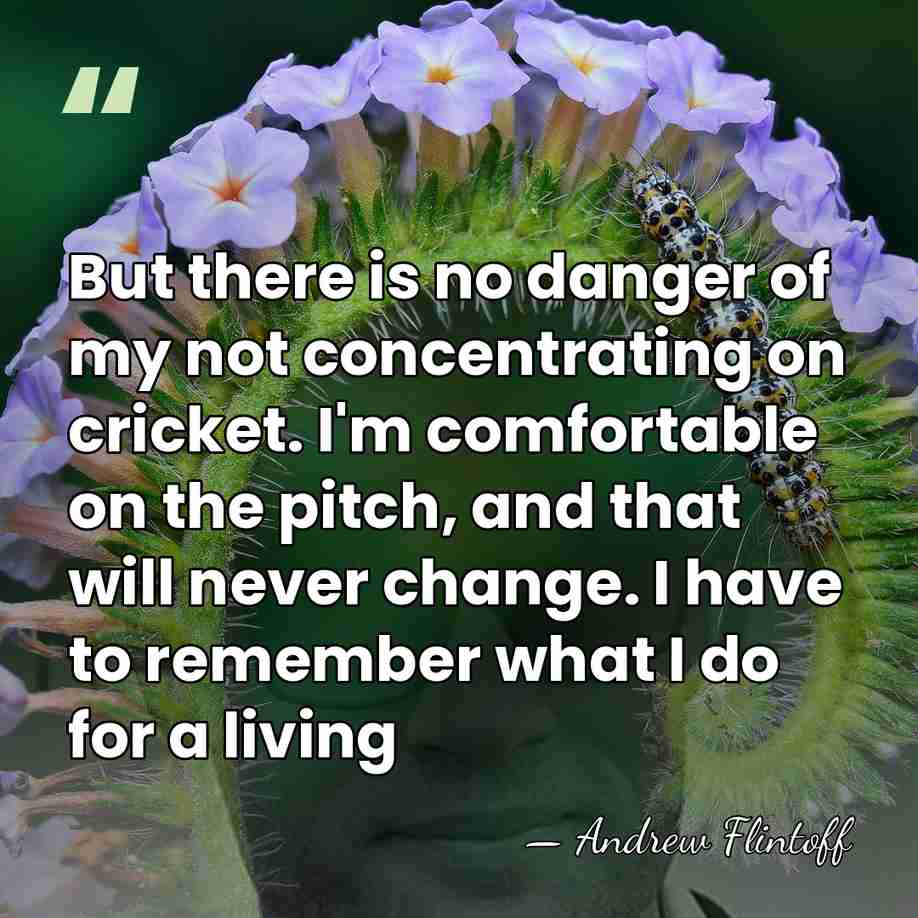 But there is no danger of my not concentrating on cricket. I'm&hellip; - Andrew Flintoff