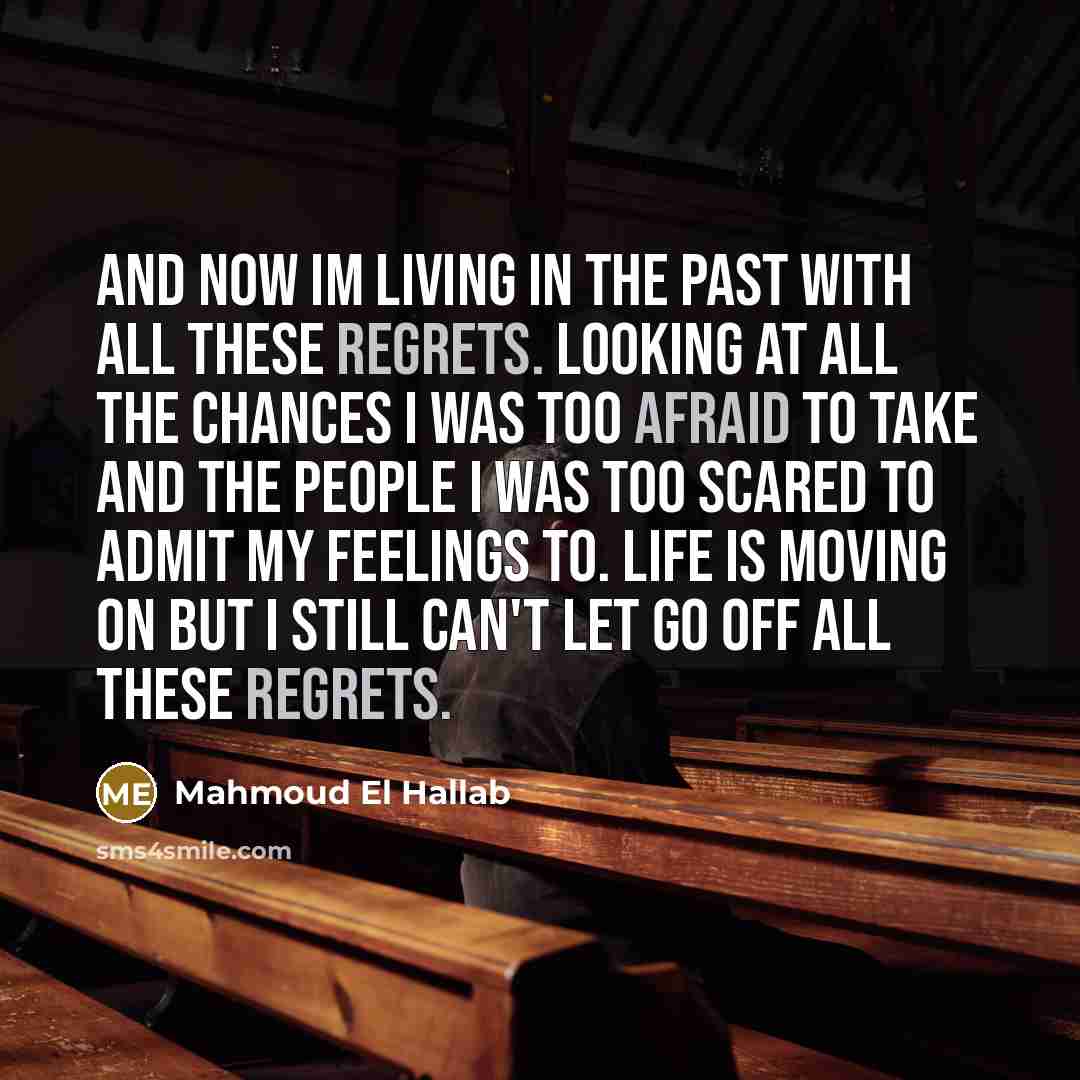 “And now Im living in the past with all these…” quote by Mahmoud El Hallab