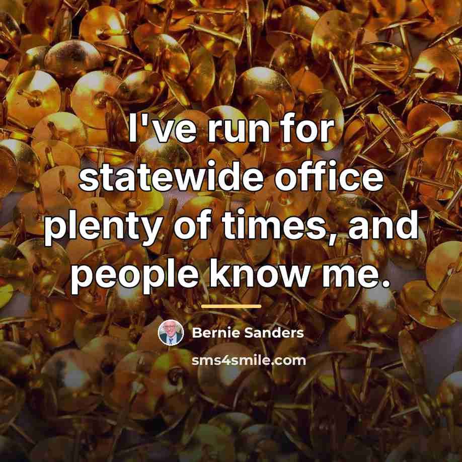 “I've run for statewide office plenty of times, and people…” quote by Bernie Sanders