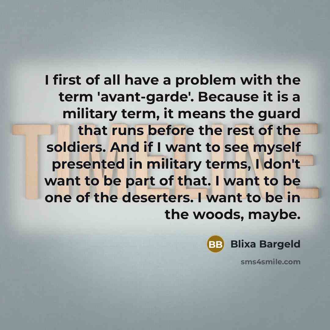 “I first of all have a problem with the term…” quote by Blixa Bargeld