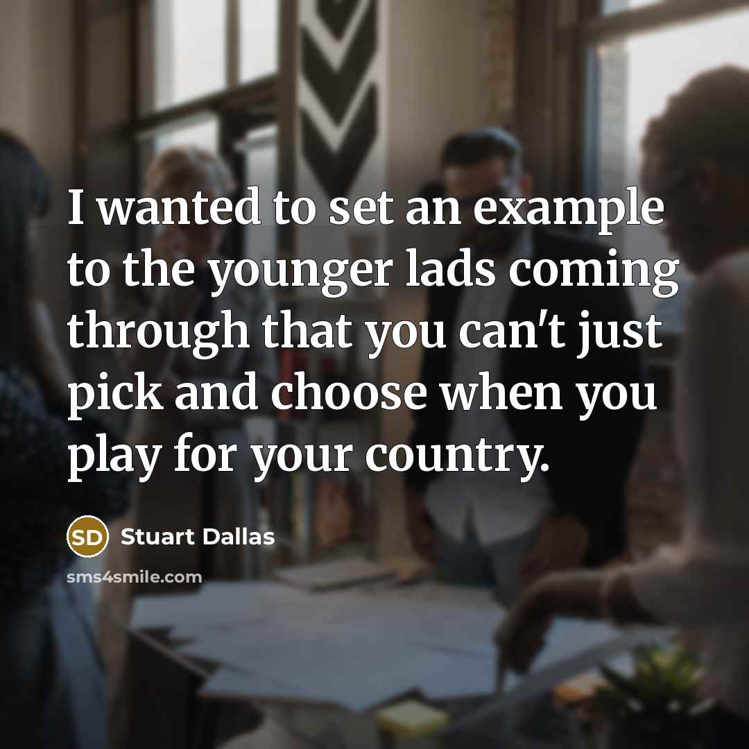 “I wanted to set an example to the younger lads…” quote by Stuart Dallas