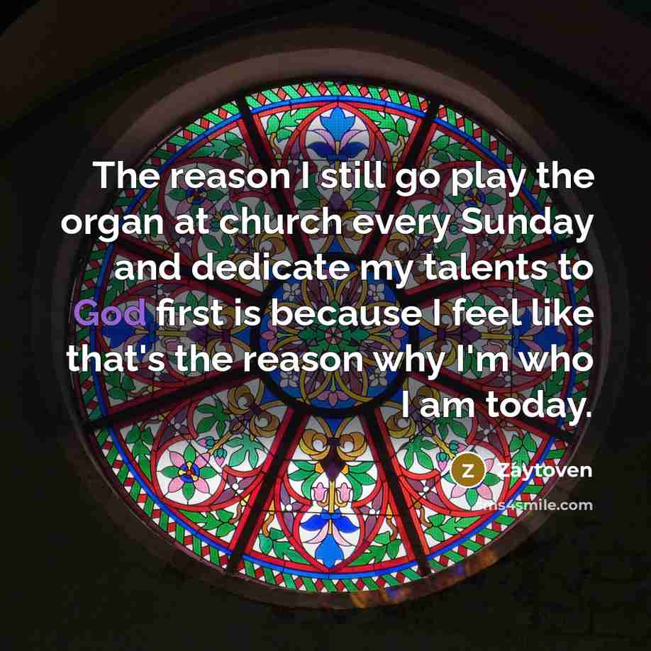 “The reason I still go play the organ at church…” quote by Zaytoven