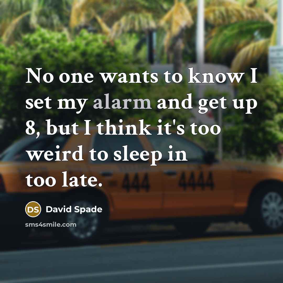 “No one wants to know I set my alarm and…” quote by David Spade