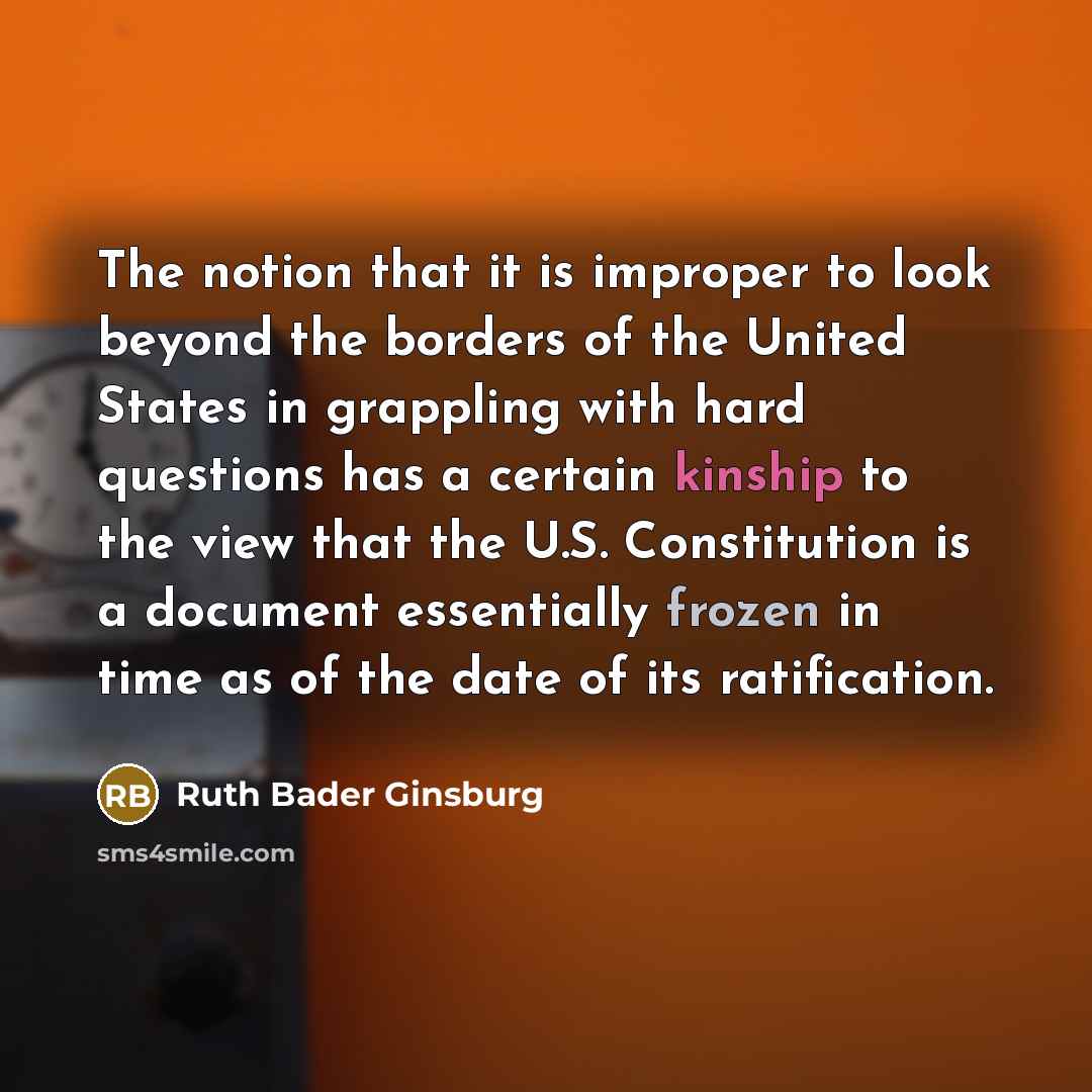 “The notion that it is improper to look beyond the…” quote by Ruth Bader Ginsburg