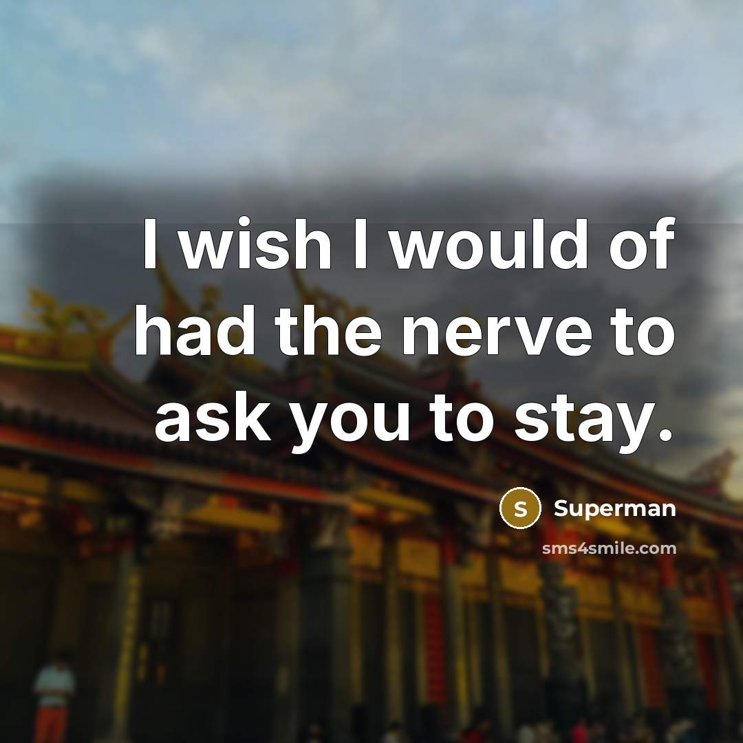 “I wish I would of had the nerve to ask…” quote by Superman