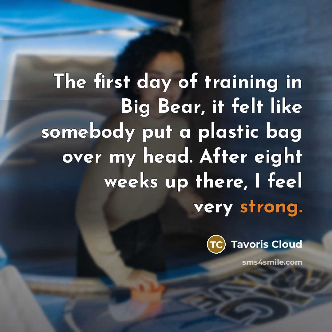 “The first day of training in Big Bear, it felt…” quote by Tavoris Cloud