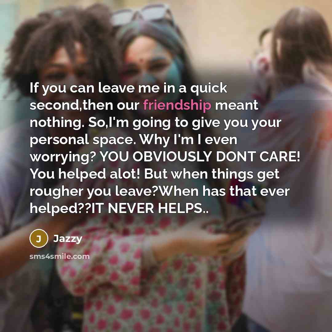 “If you can leave me in a quick second,then our…” quote by Jazzy