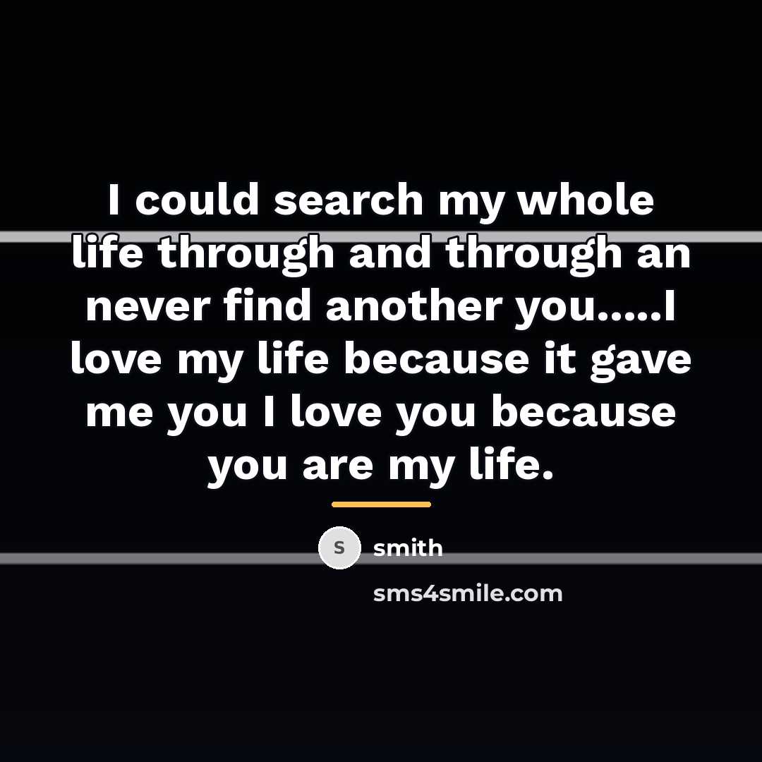 “I could search my whole life through and through an…” quote by Smith