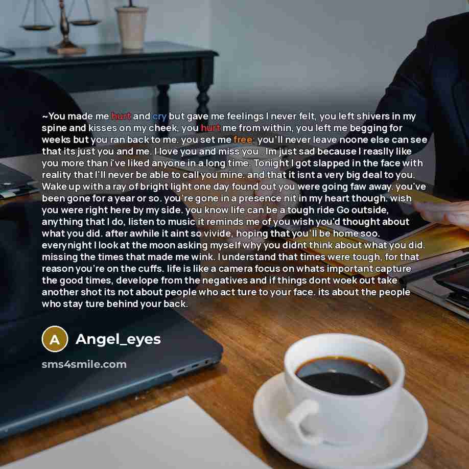 “~You made me hurt and cry but gave me feelings…” quote by Angel_eyes