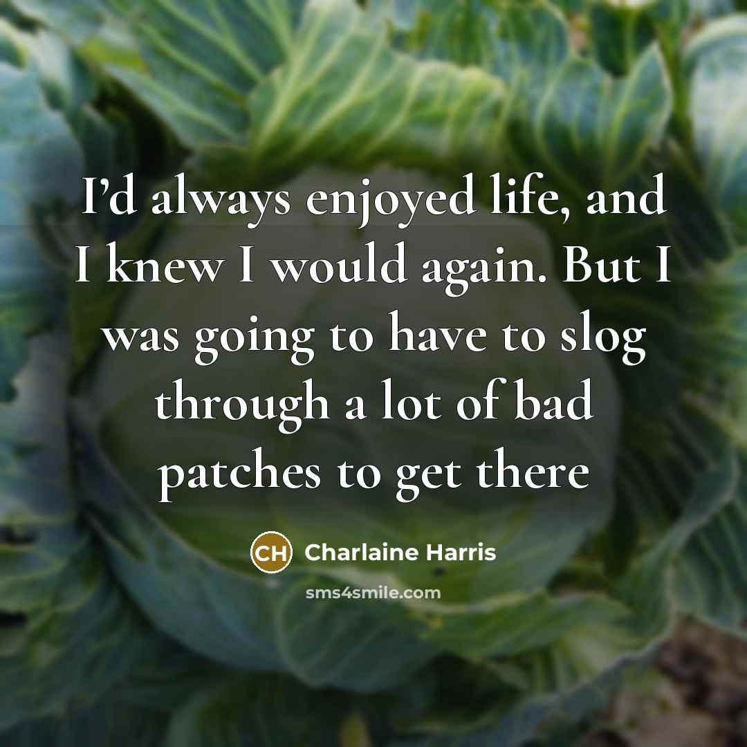“I’d always enjoyed life, and I knew I would again.…” quote by Charlaine Harris