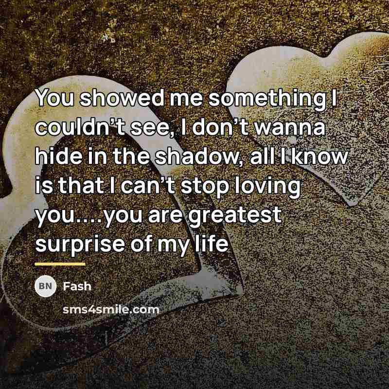 “You showed me something I couldn't see, I don't wanna…” quote by Fash