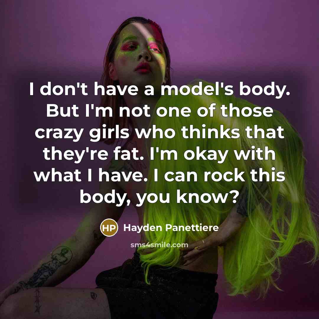 “I don't have a model's body. But I'm not one…” quote by Hayden Panettiere