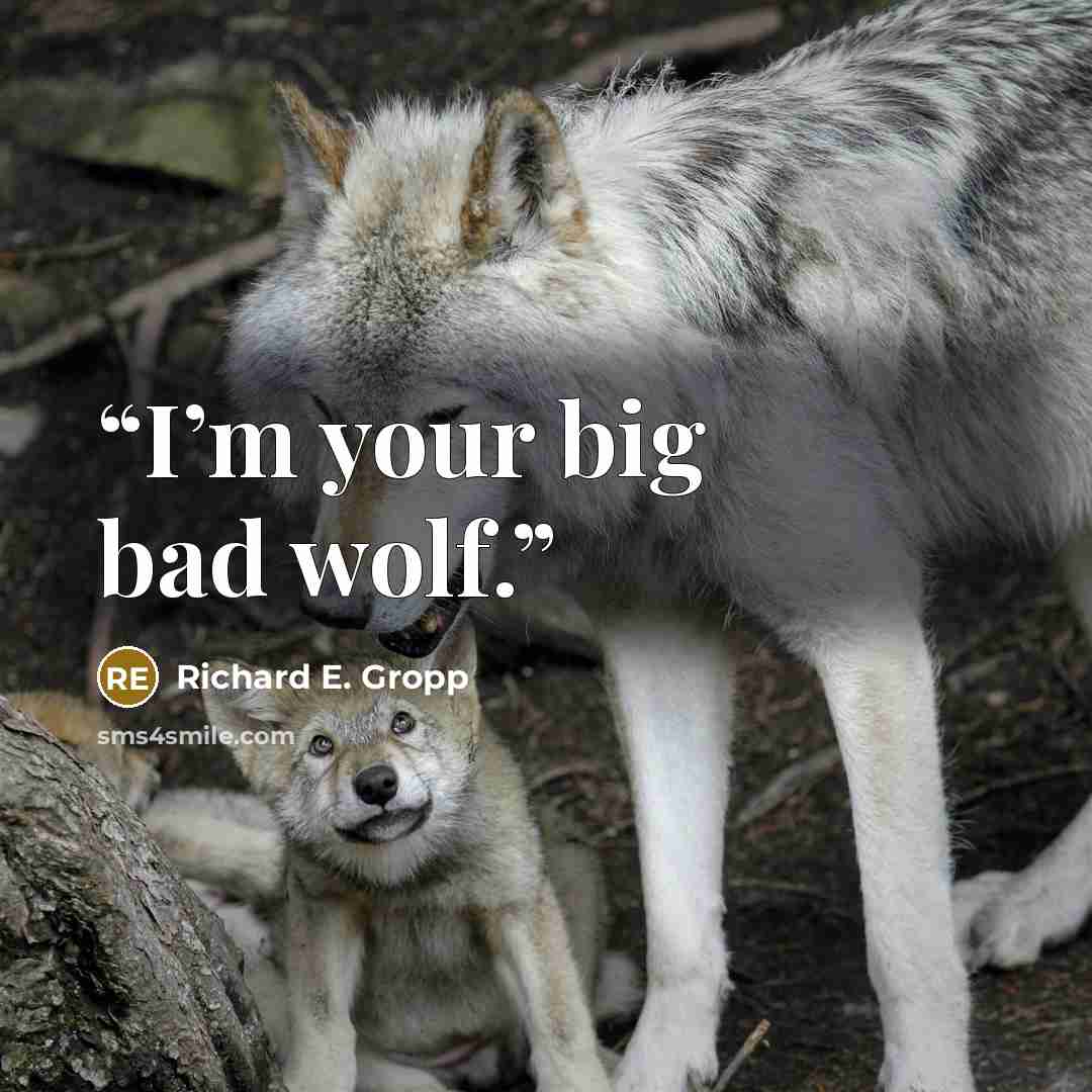 “I’m your big bad wolf.” quote by Richard E. Gropp